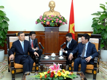 Phó Thủ tướng, Bộ trưởng Phạm Bình Minh tiếp Đại sứ Trung Quốc chào từ biệt